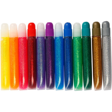 Glitzerkleber, 12x10 ml/ 1 Pck von Diverse