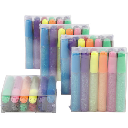 Glitzerkleber, 60x10 ml/ 1 Pck von Diverse