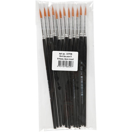 Nylonbürsten, 12, L: 18,5 cm, B: 5 mm, rund, 6 Stk. / 1 Pk. von Diverse