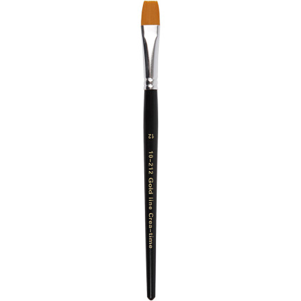 Gold Line Pinsel, Nr. 11, L 19 cm, B 9 mm, Flach, 6 Stk/ 1 Pck von Diverse