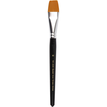 Gold Line Pinsel, Nr. 20, L 21 cm, B 24 mm, Flach, 6 Stk/ 1 Pck von Diverse