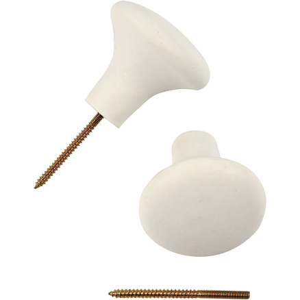 Griffe, H 5,1 cm, D 5,4 cm, Weiß, 4 Stk/ 1 Pck Griffe, H 5,1 cm, D 5,4 cm, Weiß, 4 Stk/ 1 Pck von Diverse