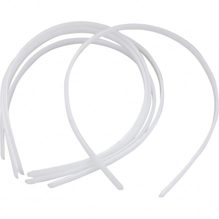 Haarreifen, B: 8mm, 20 Stk, Weiß Haarreifen, B: 8mm, 20 Stk, Weiß von Diverse
