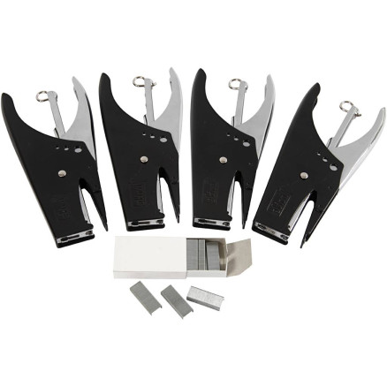 Heftzange und Heftklammern - Sortiment, Nr. 6/4, B 6 mm, 1 Set von Diverse