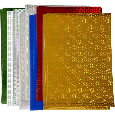 Hologramm-Papier, A4, Blatt 210x297 mm, 120 g, 80 Bl. sort./ 1 Pck Hologramm-Papier, A4, Blatt 210x297 mm, 120 g, 80 Bl. sort./ 1 Pck von Diverse