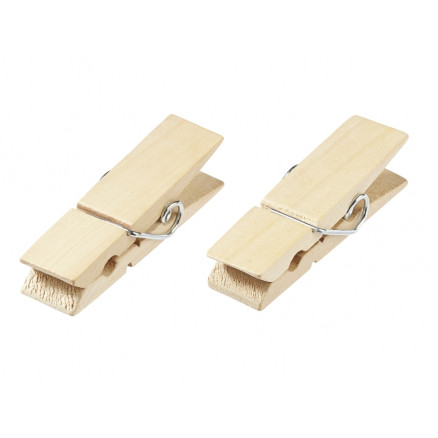 Holzklammer breit Natur 7,2x2cm - 6 Stk von Diverse