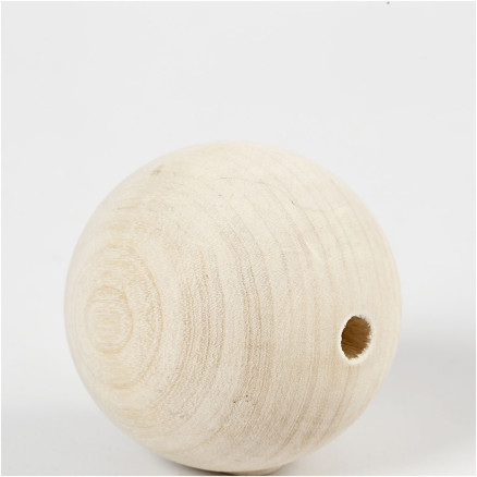 Holzperle, D 60 mm, Lochgröße 9 mm, 3 Stk/ 1 Pck Holzperle, D 60 mm, Lochgröße 9 mm, 3 Stk/ 1 Pck von Diverse