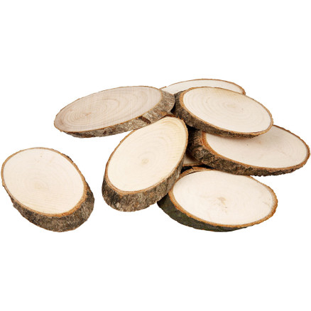 Holzscheiben, Größe 7,5 x 4,5 cm, Dicke 8 mm, 20 Stk/ 1 Pck Holzscheiben, Größe 7,5 x 4,5 cm, Dicke 8 mm, 20 Stk/ 1 Pck von Diverse