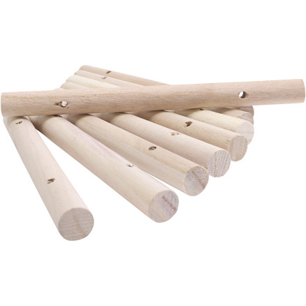 Holzstangen für Untersetzer, D 14-15 mm, Größe 18 cm, Lochgröße 4 mm, 108 Stk/ 1 Pck Holzstangen für Untersetzer, D 14-15 mm, Größe 18 cm, Lochgröße 4 mm, 108 Stk/ 1 Pck von Diverse