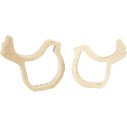 Osterküken-Silhouetten, H 13 cm, T 2 cm, B 13 cm, 2 Stk/ 1 Pck von Diverse