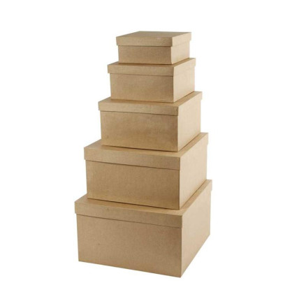 Hutschachtel-Set, H 8+10+13+15+17,5 cm, L 15,5+20+25+30+35,5 cm, B 15, Hutschachtel-Set, H 8+10+13+15+17,5 cm, L 15,5+20+25+30+35,5 cm, B 15, von Diverse