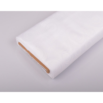 Tischdeckenstoff Jacquard 998 Weiß 145cm - 50cm von Diverse