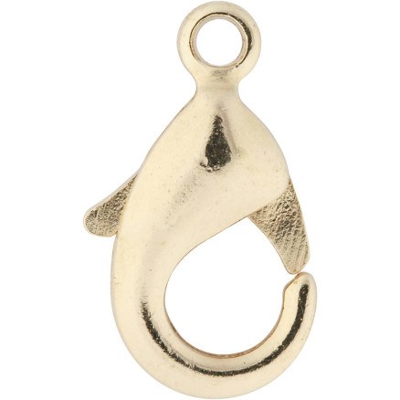 Karabinerhaken, L 10,1 mm, Vergoldet, 100 Stk/ 1 Pck von Diverse