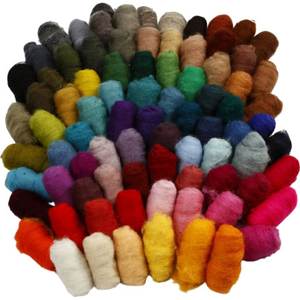 Wolle Kardiert, 86x10 g/ 1 Pck von Diverse