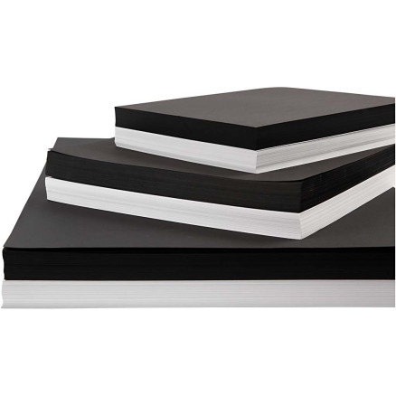 Karton, A2,A3,A4, 200+250 g, Schwarz, Weiß, 600 Bl. sort./ 1 Pck Karton, A2,A3,A4, 200+250 g, Schwarz, Weiß, 600 Bl. sort./ 1 Pck von Diverse