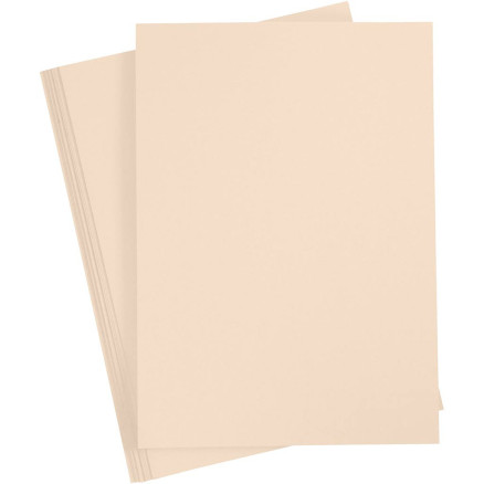 Karton, farbig, A4, Blatt 210x297 mm, 180 g, Beige, 20 Bl./ 1 Pck von Diverse