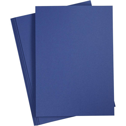 Karton, farbig, A4, Blatt 210x297 mm, 180 g, Dunkelblau, 20 Bl./ 1 Pck von Diverse
