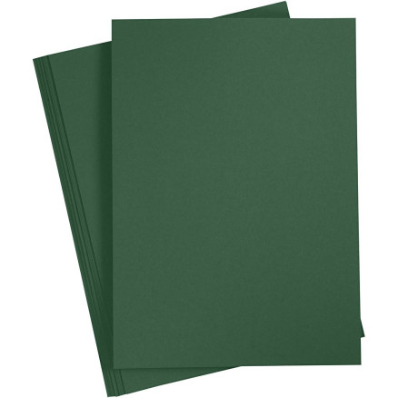 Karton, farbig, A4, Blatt 210x297 mm, 180 g, Dunkelgrün, 20 Bl./ 1 Pck von Diverse