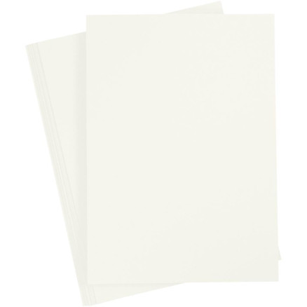 Karton, farbig, A4, Blatt 210x297 mm, 180 g, Naturweiß, 20 Bl./ 1 Pck von Diverse