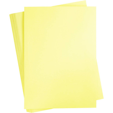 Karton, farbig, A2, Blatt 420x594 mm, 180 g, Hellgelb, 100 Bl./ 1 Pck von Diverse