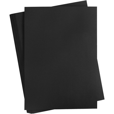 Karton, farbig, A2, Blatt 420x594 mm, 180 g, Schwarz, 100 Bl./ 1 Pck von Diverse