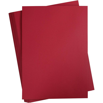 Karton, farbig, A2, Blatt 420x594 mm, 180 g, Weihnachtsrot, 100 Bl./ 1 von Diverse