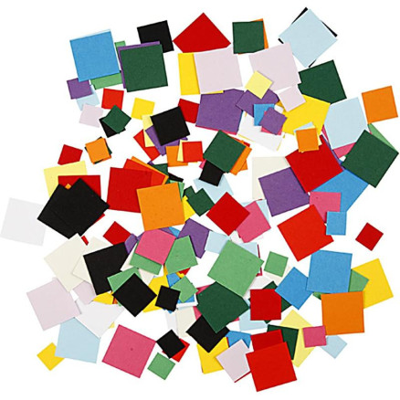 Karton-Mosaik, Quadrat, Größe 10+15+20 mm, 180 g/ 1 Pck Karton-Mosaik, Quadrat, Größe 10+15+20 mm, 180 g/ 1 Pck von Diverse