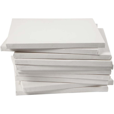Leinwand, T 1,6 cm, Größe 30x30 cm, 280 g, Weiß, 40 Stk/ 1 Pck von Diverse