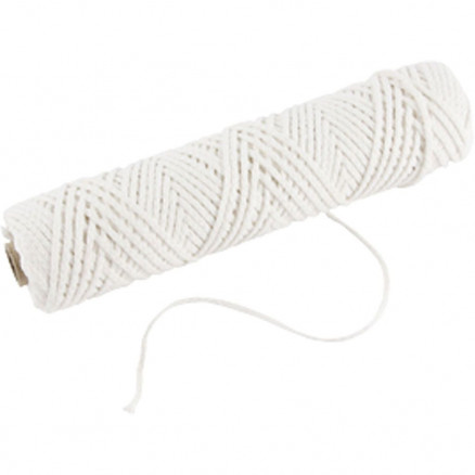 Kerzendocht für reines Paraffin, Größe 3x10, B: 2mm, 50m von Diverse