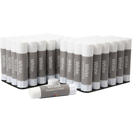 Klebestift, weiß, 10 g, 48 Stk/ 1 Pck von Diverse