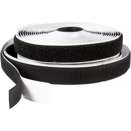 Klettband, B: 20 mm, schwarz, selbstklebend, 5m Klettband, B: 20 mm, schwarz, selbstklebend, 5m von Diverse