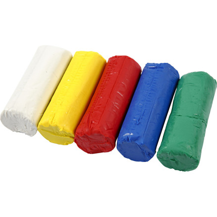 Knetmasse, H 9,5 cm, Sortierte Farben, 5x80 g/ 1 Pck Knetmasse, H 9,5 cm, Sortierte Farben, 5x80 g/ 1 Pck von Diverse