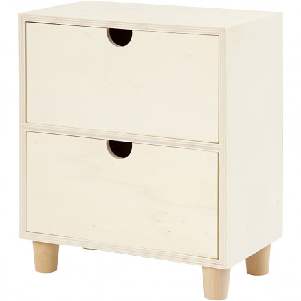 Kommode, 2 Fächer, H: 23cm, B: 20cm, T: 11,5cm, Sperrholz, 1 Stk Kommode, 2 Fächer, H: 23cm, B: 20cm, T: 11,5cm, Sperrholz, 1 Stk von Diverse