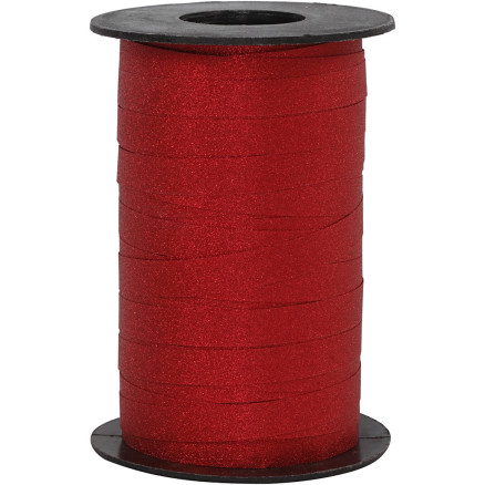Kräuselband, B 10 mm, Glitter, Rot, 100 m/ 1 Rolle Kräuselband, B 10 mm, Glitter, Rot, 100 m/ 1 Rolle von Diverse