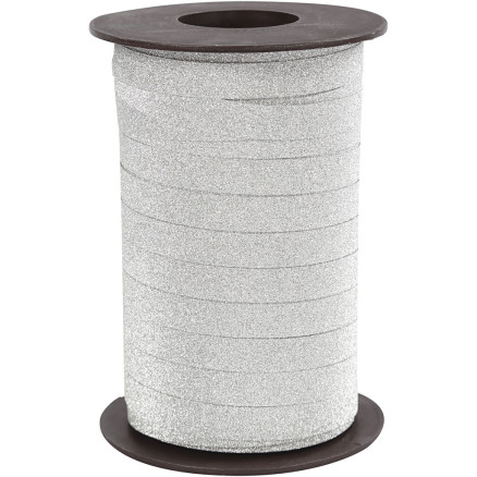 Kräuselband, B 10 mm, Glitter, Silber, 100 m/ 1 Pck Kräuselband, B 10 mm, Glitter, Silber, 100 m/ 1 Pck von Diverse