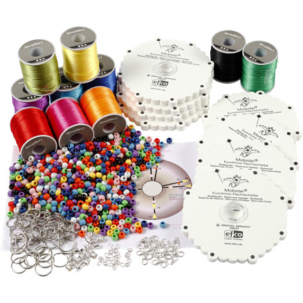 Kumihimo-Set, Neonfarben, Kräftige Farben, 1 Set von Diverse
