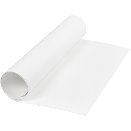 Kunstlederpapier, B 50 cm, Einfarbig, 350 g, Weiß, 1 m/ 1 Rolle Kunstlederpapier, B 50 cm, Einfarbig, 350 g, Weiß, 1 m/ 1 Rolle von Diverse