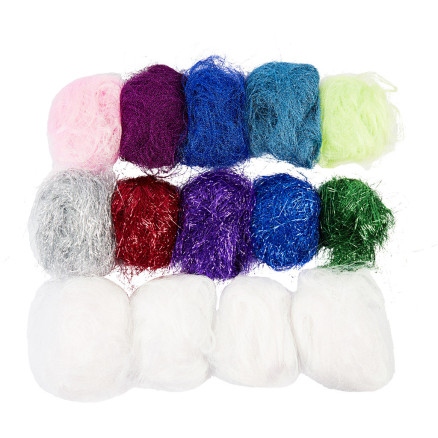 Kunststofffaser, Sortierte Farben, 500 g/ 1 Pck Kunststofffaser, Sortierte Farben, 500 g/ 1 Pck von Diverse