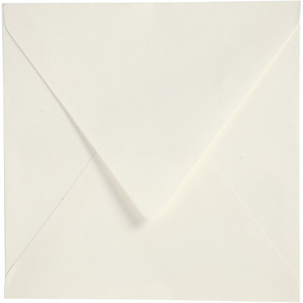 Kuverts, Größe 16x16cm, 120g, 50 Stk, Naturweiß von Diverse