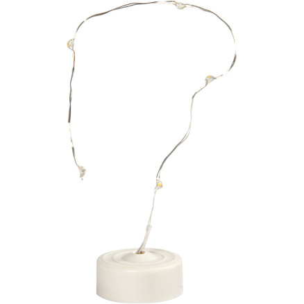 LED-Lichterkette, L: 27 cm, silber, 1 Stk. von Diverse