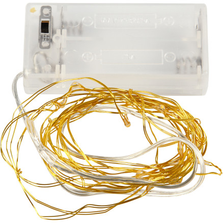 LED-Lichterkette, L: 3,15 M, gold, 1 Stk. von Diverse