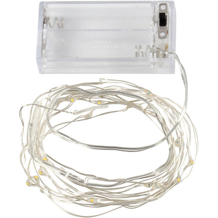 LED-Lichterkette, L: 3,15 M, silber, 1 Stk. von Diverse