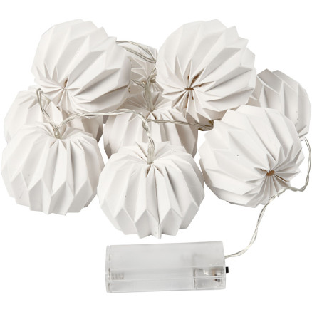 LED-Lichterkette mit Lampions, Runde Lampions, H 55 mm, L 100 cm, D 75 LED-Lichterkette mit Lampions, Runde Lampions, H 55 mm, L 100 cm, D 75 von Diverse