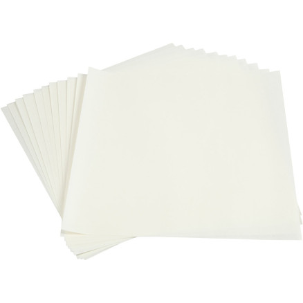Leichtes Papier, Blatt 30x30 cm, 80 g, weiß, 12 Blatt/ 1 Pk. von Diverse