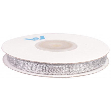 Lurex Polyesterband Silber 6mm - 10 m von Diverse