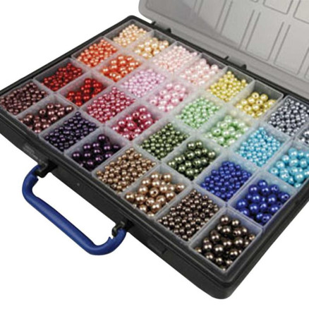 Luxus-Wachsperlen, Sortiment, Lochgröße 1,5-2 mm, 32x20 g/ 1 Pck von Diverse