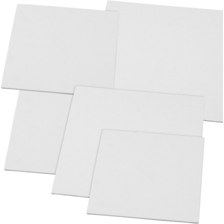 Leinwandplatte, Größe 15x15+20x20 cm, Dicke 3 mm, 280 g, Weiß, 80 Stk/ Leinwandplatte, Größe 15x15+20x20 cm, Dicke 3 mm, 280 g, Weiß, 80 Stk/ von Diverse