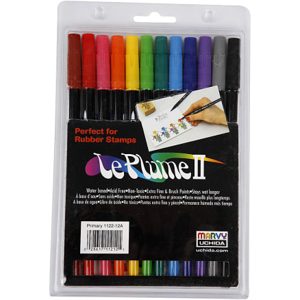 Marvy Le Plume II Marker, Kräftige Farben, 12 Stk/ 1 Pck Marvy Le Plume II Marker, Kräftige Farben, 12 Stk/ 1 Pck von Diverse