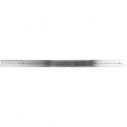 Metall-Lineal, L: 50cm, 1 Stk von Diverse