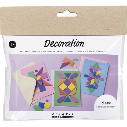 Mini DIY Kit Dekoration, Dekorierte Karten, blau, grün, rosa, 1 Pk. Mini DIY Kit Dekoration, Dekorierte Karten, blau, grün, rosa, 1 Pk. von Diverse